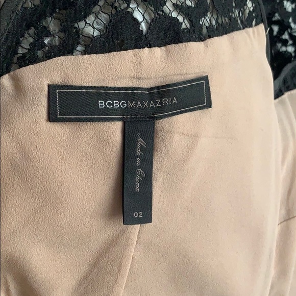 BCBGMAXAZRIA Alice Black Tan Lace Cocktail Dress - Picture 10 of 12